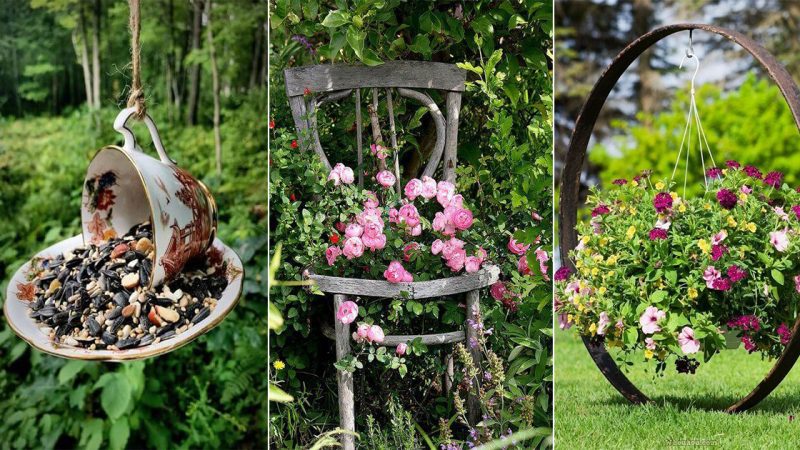 30 Incredible DIY Garden Focal Point Ideas Made From Recycled Materials