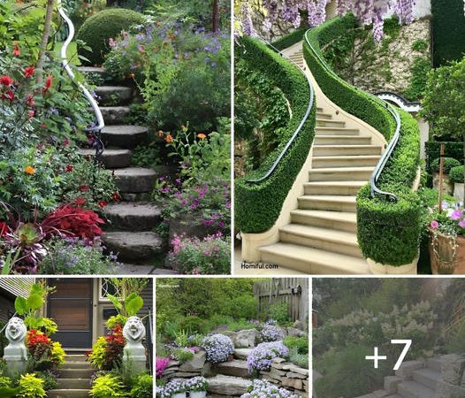 Fabulous 7 ideas to make garden stairs to add nivel to the plot of your house