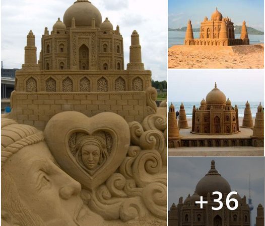 Taj Mahal – Symbol of Love: A Breathtaking Tribute Through Beach Sand Art